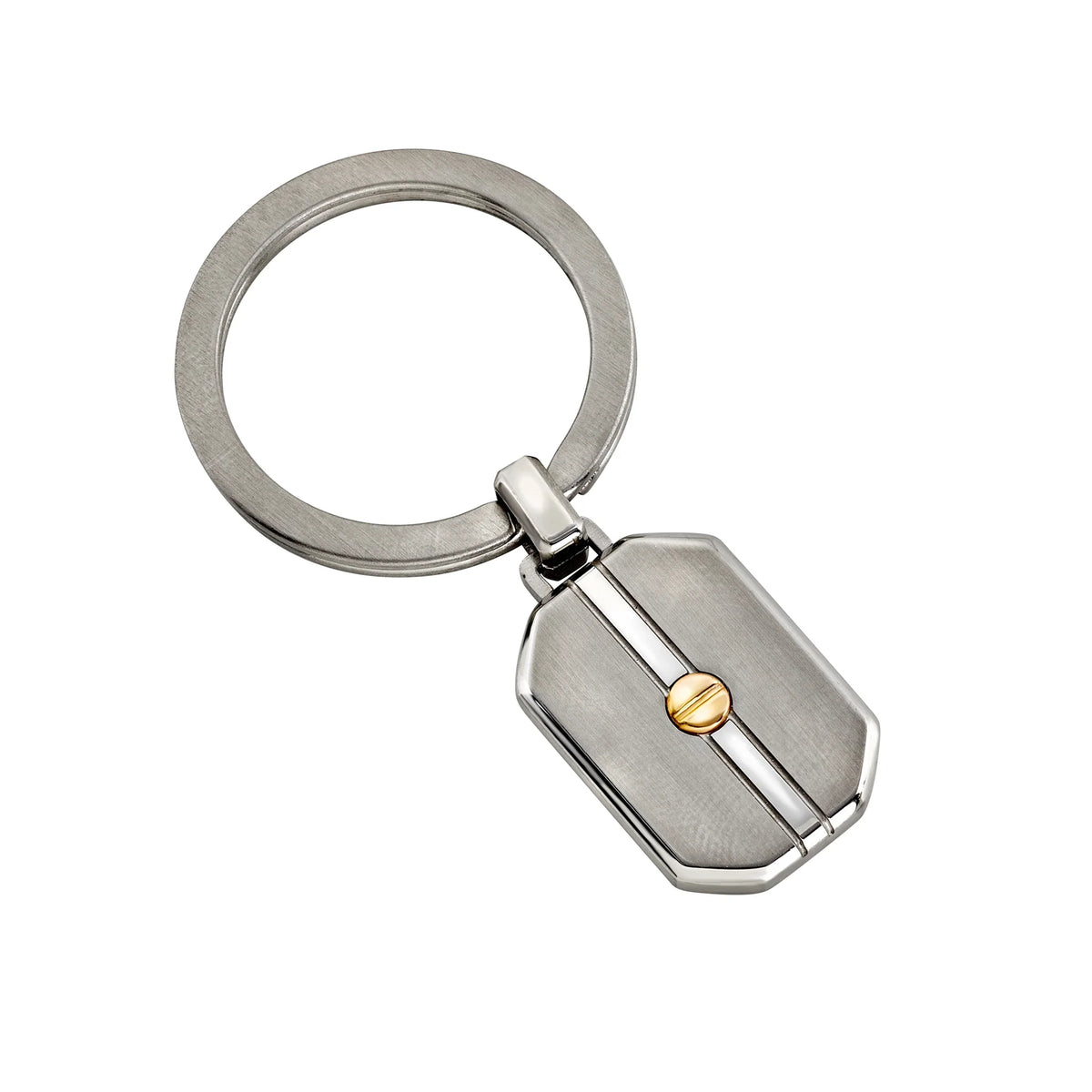Portachiavi Breil Duetto TJ4180 acciaio e oro rosa 9 kt-2b Gioielli