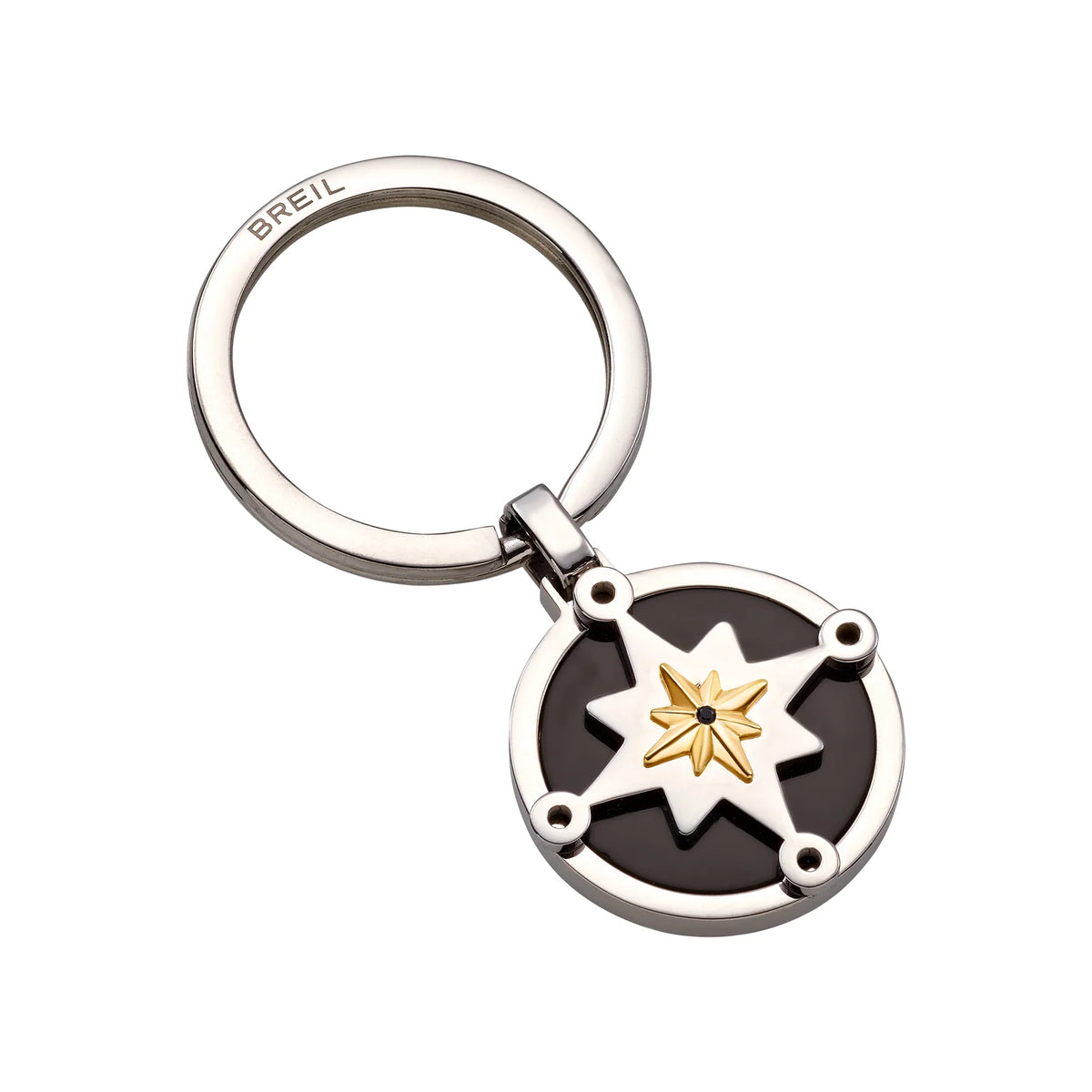 Portachiavi Breil Infinite Star TJ4176 con agata nera-2b Gioielli