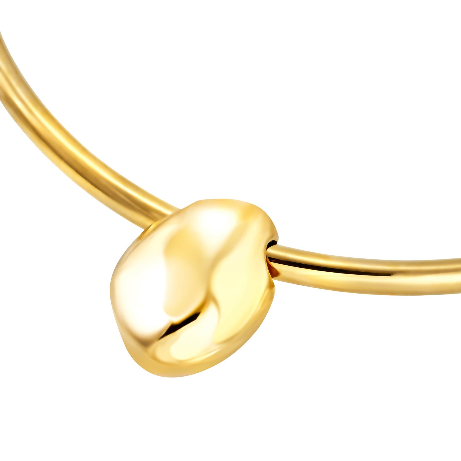 Collana rigida Breil Petra TJ4242 dorata con avventurina verde-2b Gioielli