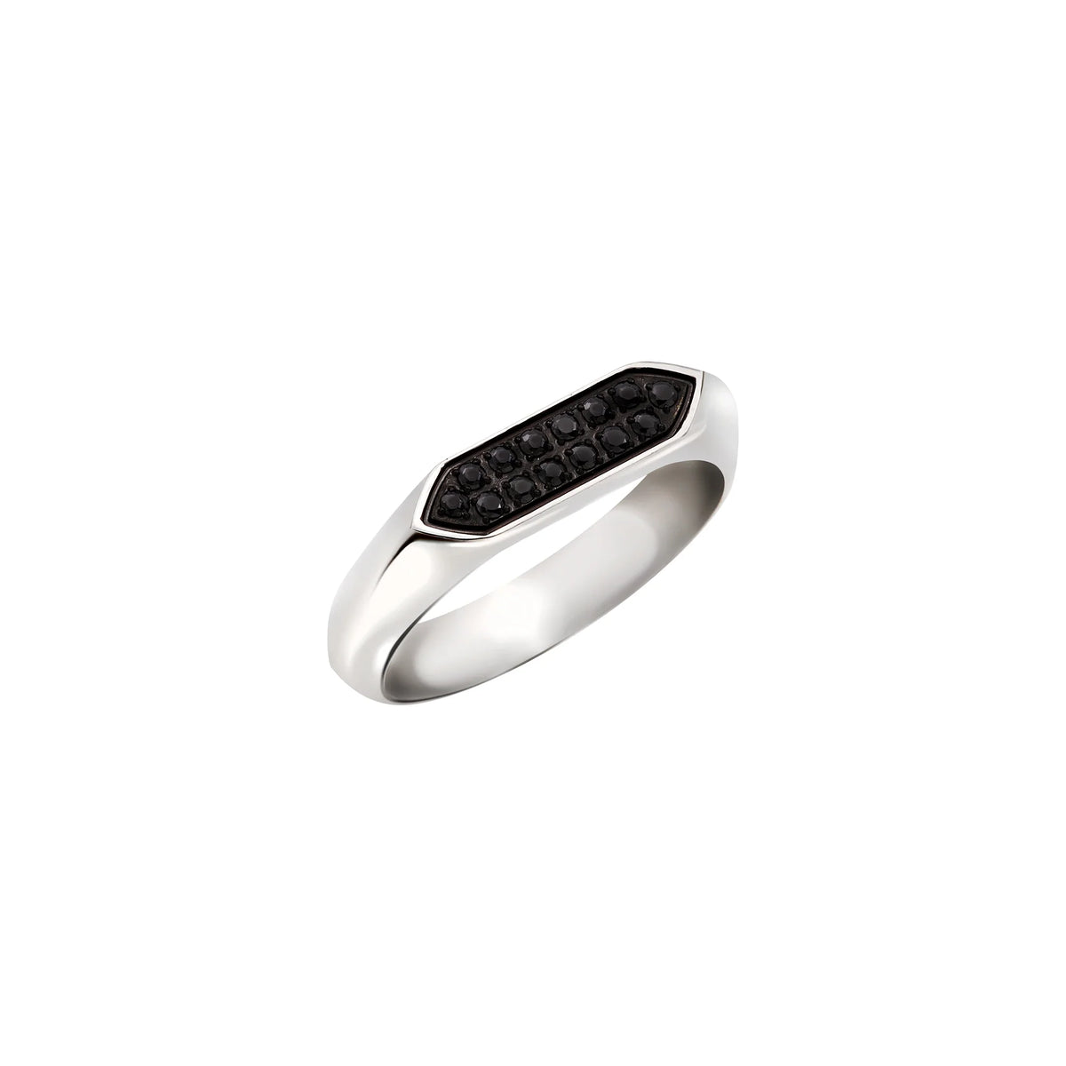 Anello Breil Stylize TJ4133 in acciaio e pavé nero, misura italiana 23 – vista principale