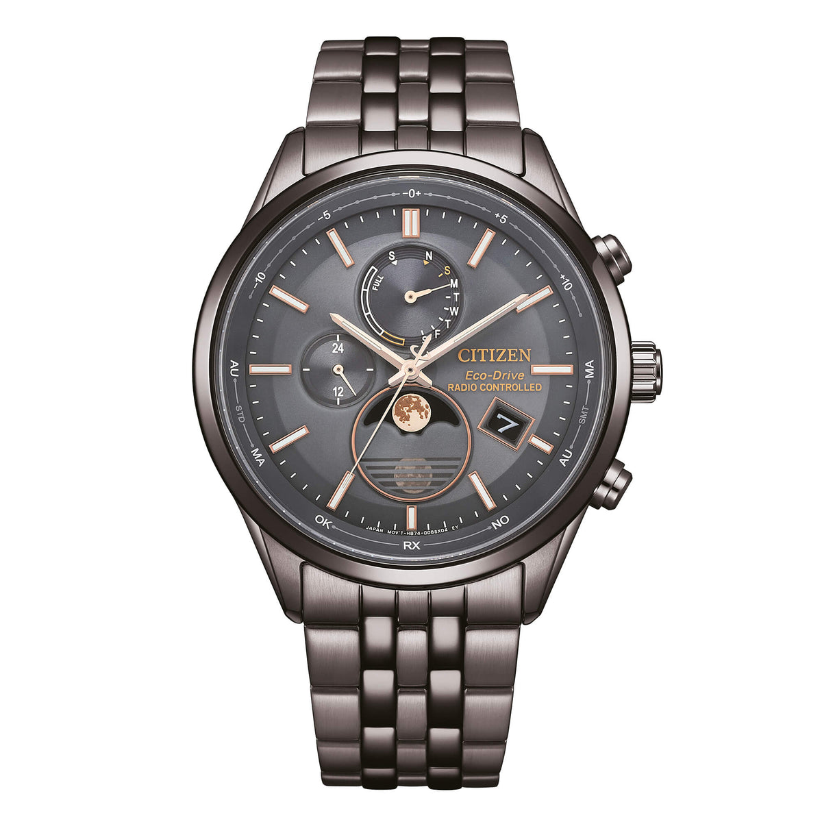 Citizen Tsuki-Yomi BY1037-51H Moon Phase radiocontrollato grigio-2b Gioielli