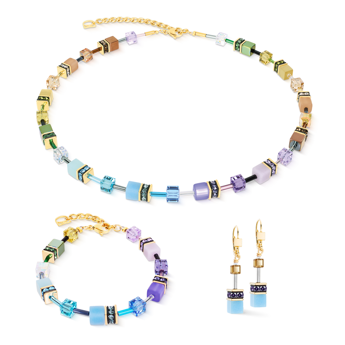 Bracciale Coeur de Lion GeoCUBE Iconic Multicolor Boho oro 2838301583-2b Gioielli