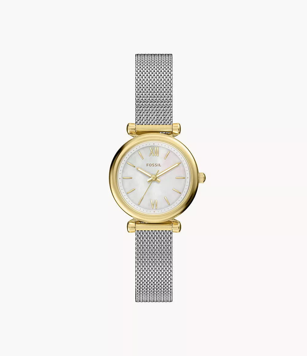 Orologio Fossil Carlie Mini ES5463 28 mm madreperla bicolore-2b Gioielli