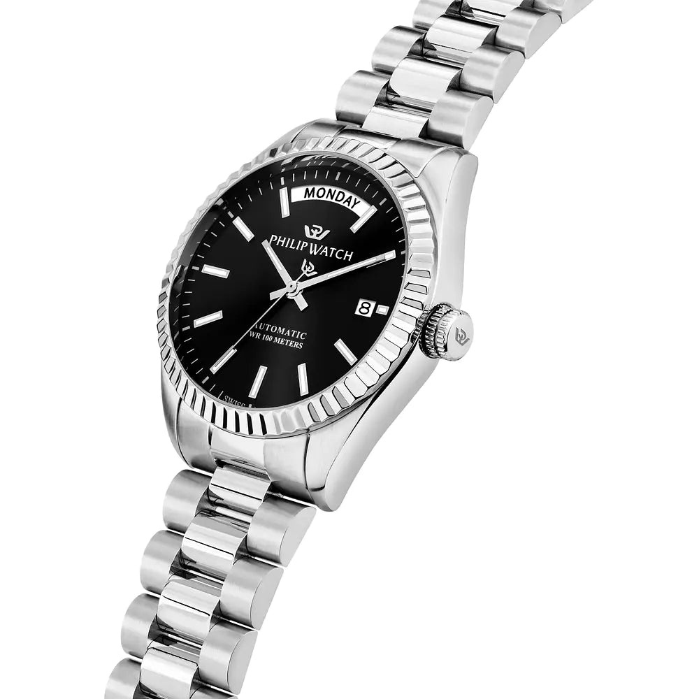 Orologio Philip Watch Caribe R8223597108 automatico Swiss Made uomo 39 mm-2b Gioielli