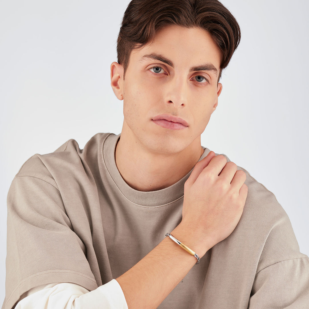 Bracciale S'Agapõ Bound SBD12 uomo rutenio-2b Gioielli