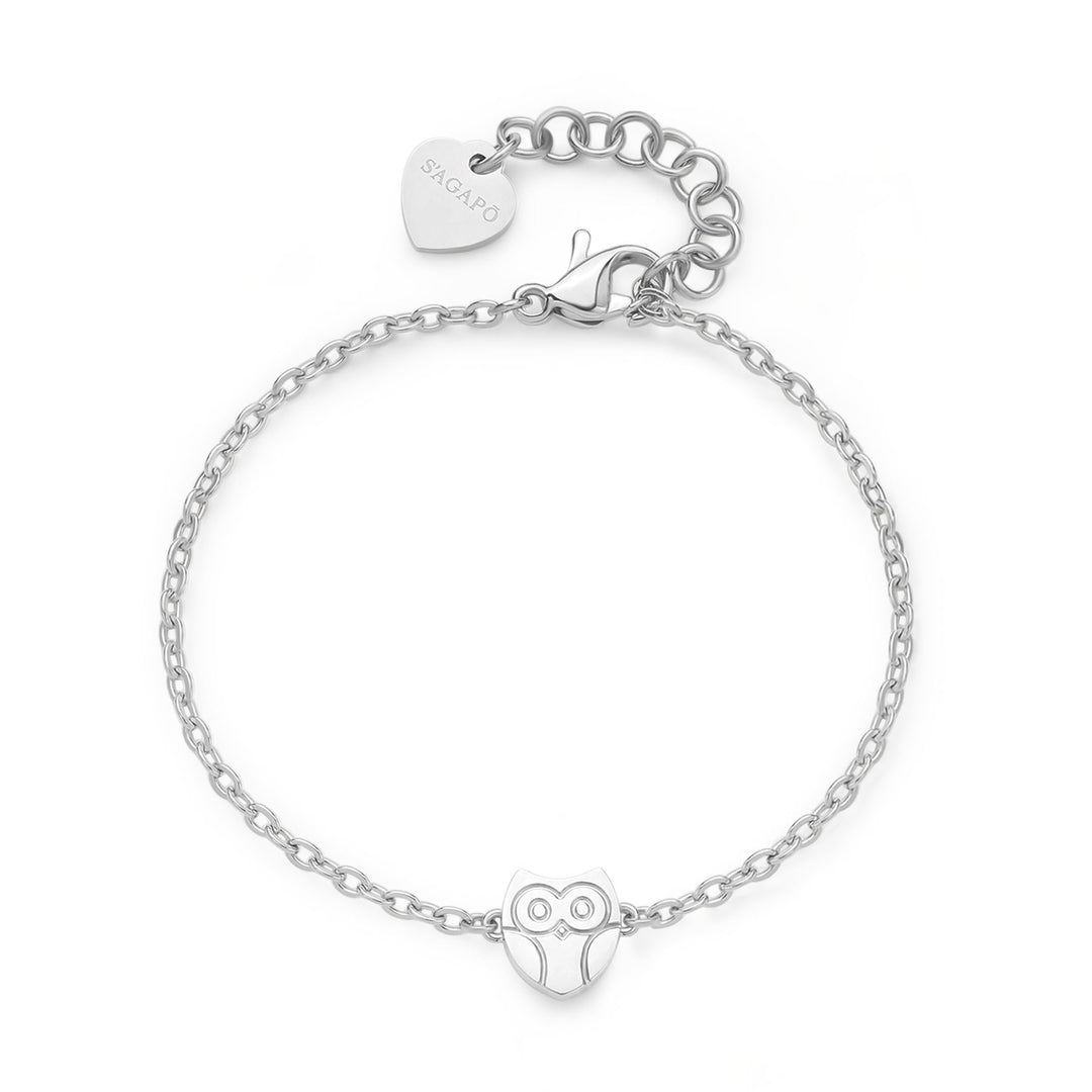 Bracciale S'Agapõ Click SCK262 con gufetto-2b Gioielli