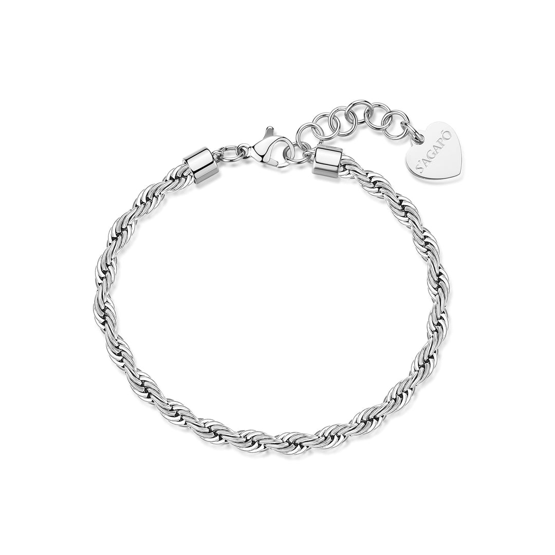 Bracciale S'Agapõ Chunky SHK114 catena torchon acciaio-2b Gioielli