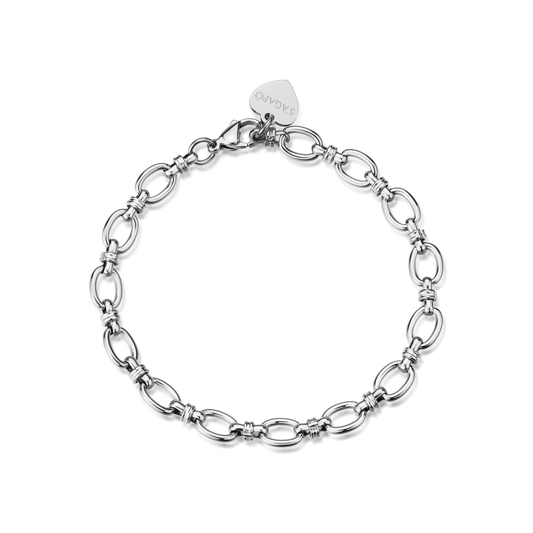Bracciale S'Agapõ Chunky SHK116 catena acciaio-2b Gioielli