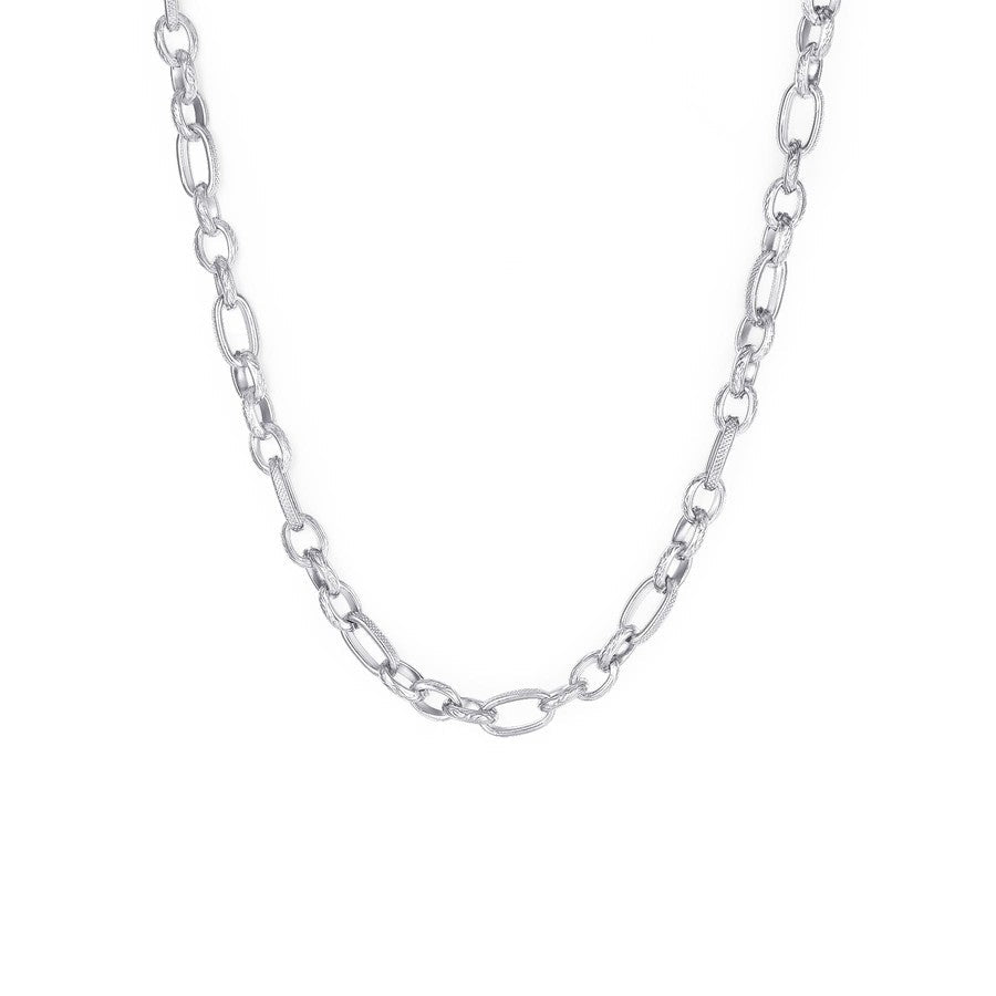Collana S’Agapõ Chunky SHK10 argento a maglie alternate – vista principale