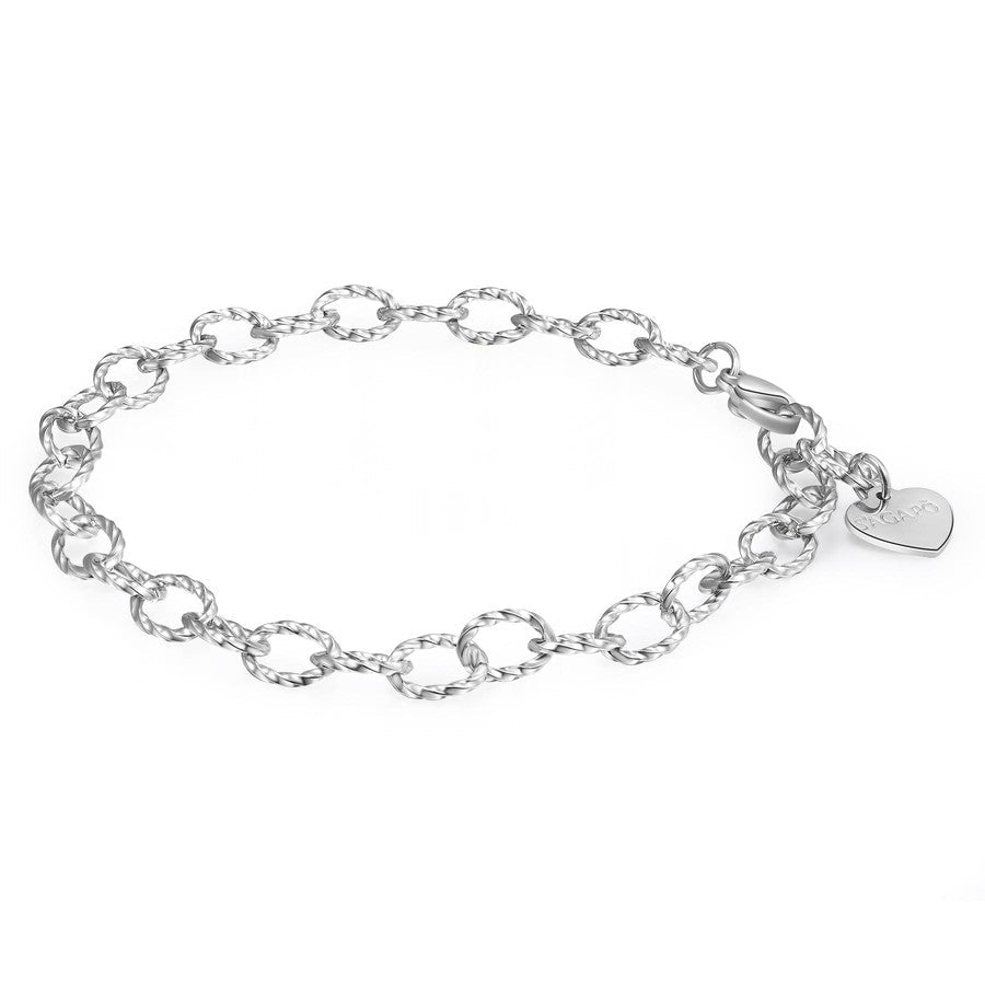 Bracciale S’Agapõ Chunky SHK12 argento a maglie larghe – vista principale