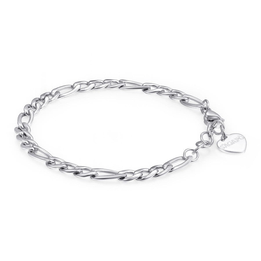 Bracciale S’Agapõ Chunky SHK13 argento a maglia grumetta – vista principale