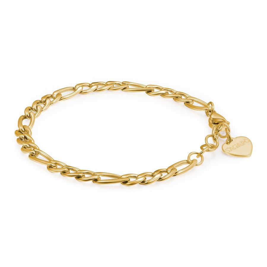 Bracciale S’Agapõ Chunky SHK14 dorato a maglia grumetta – vista principale
