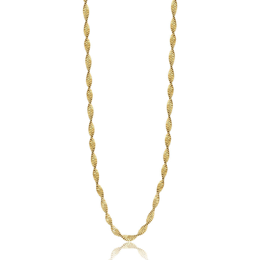 Collana lunga S’Agapõ Chunky SHK48 dorata Snake Torchon – principale