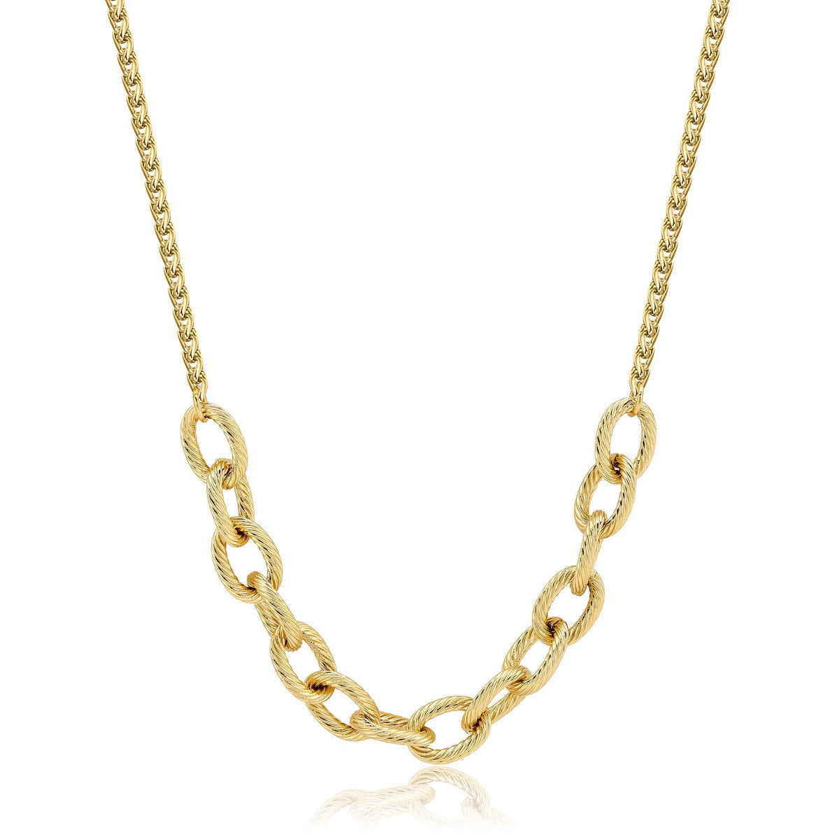 Collana S’Agapõ Chunky SHK62 dorata spiga e rolò – foto 2