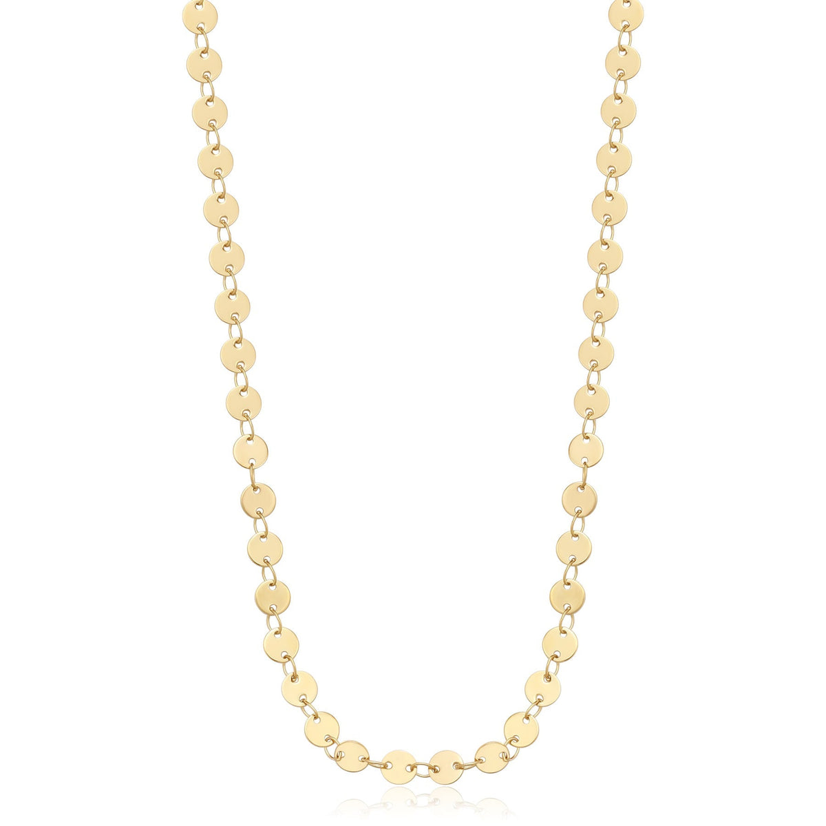 Collana S’Agapõ Chunky SHK84 dorata a dischetti — principale