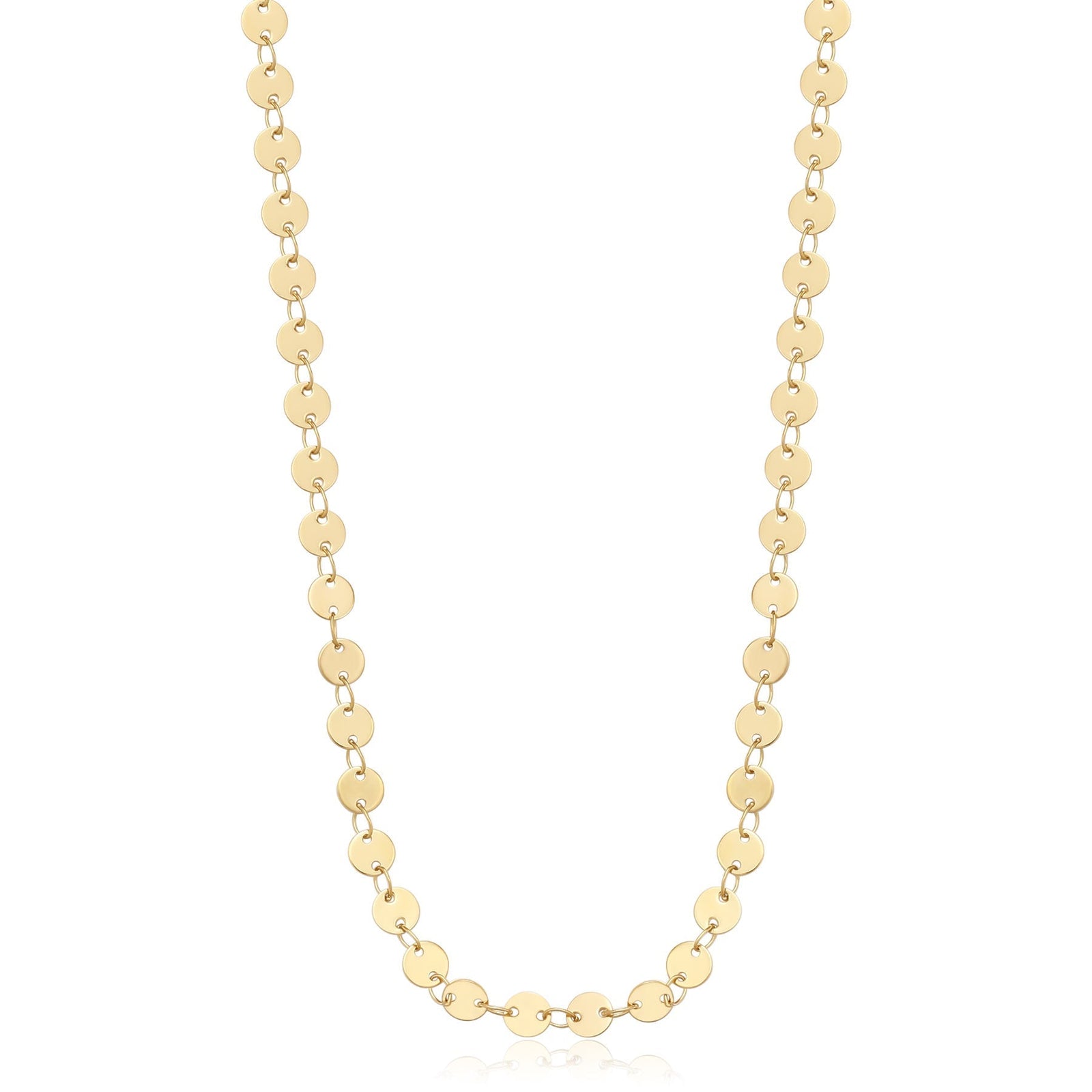 Collana S’Agapõ Chunky SHK84 dorata a dischetti — principale