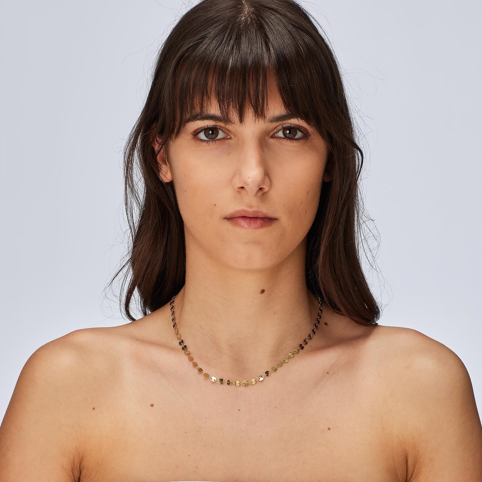 Collana S’Agapõ Chunky SHK84 dorata a dischetti — foto 2