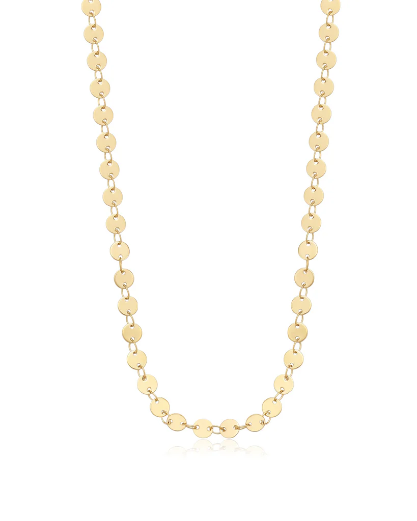 Collana lunga S’Agapõ Chunky SHK90 dorata a dischetti 60 cm – fotografia ufficiale della referenza SHK90