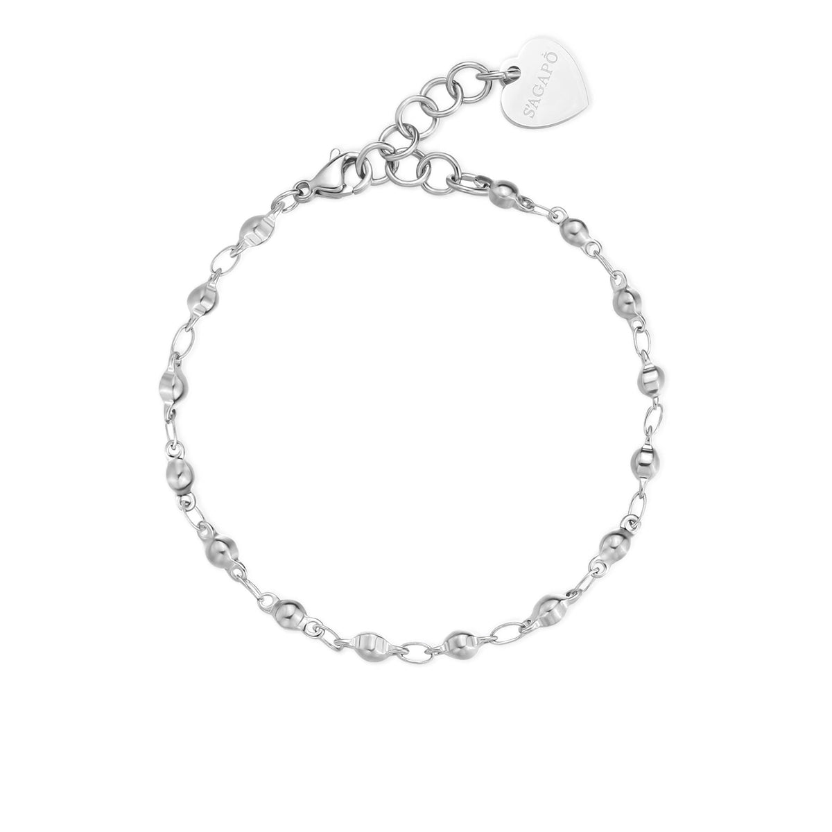 Bracciale S’Agapõ Chunky SHK92 argento a pallini – vista principale