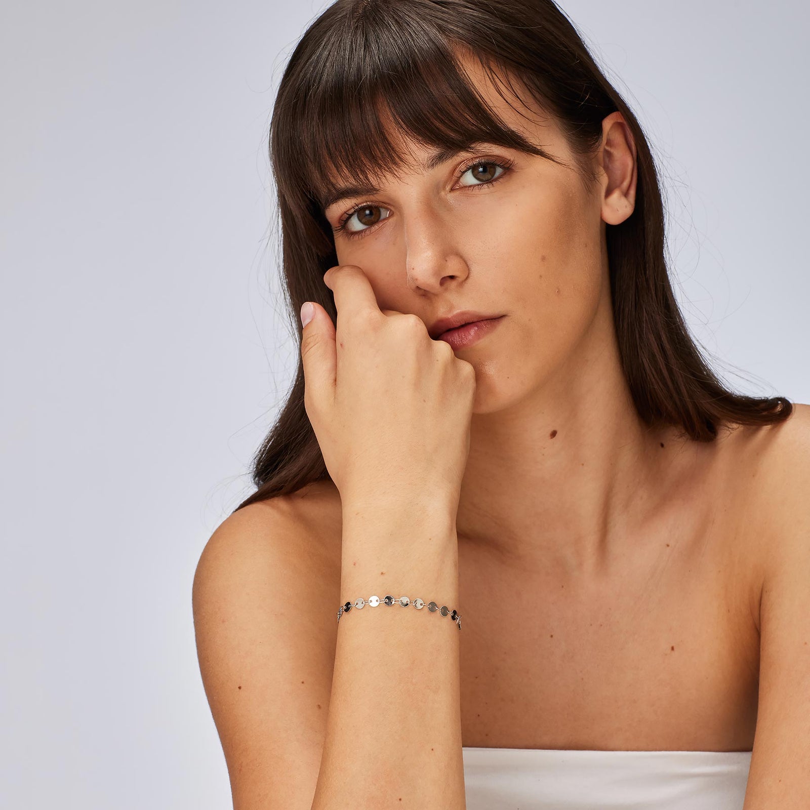 Bracciale S’Agapõ Chunky SHK95 argento a dischetti – foto 2