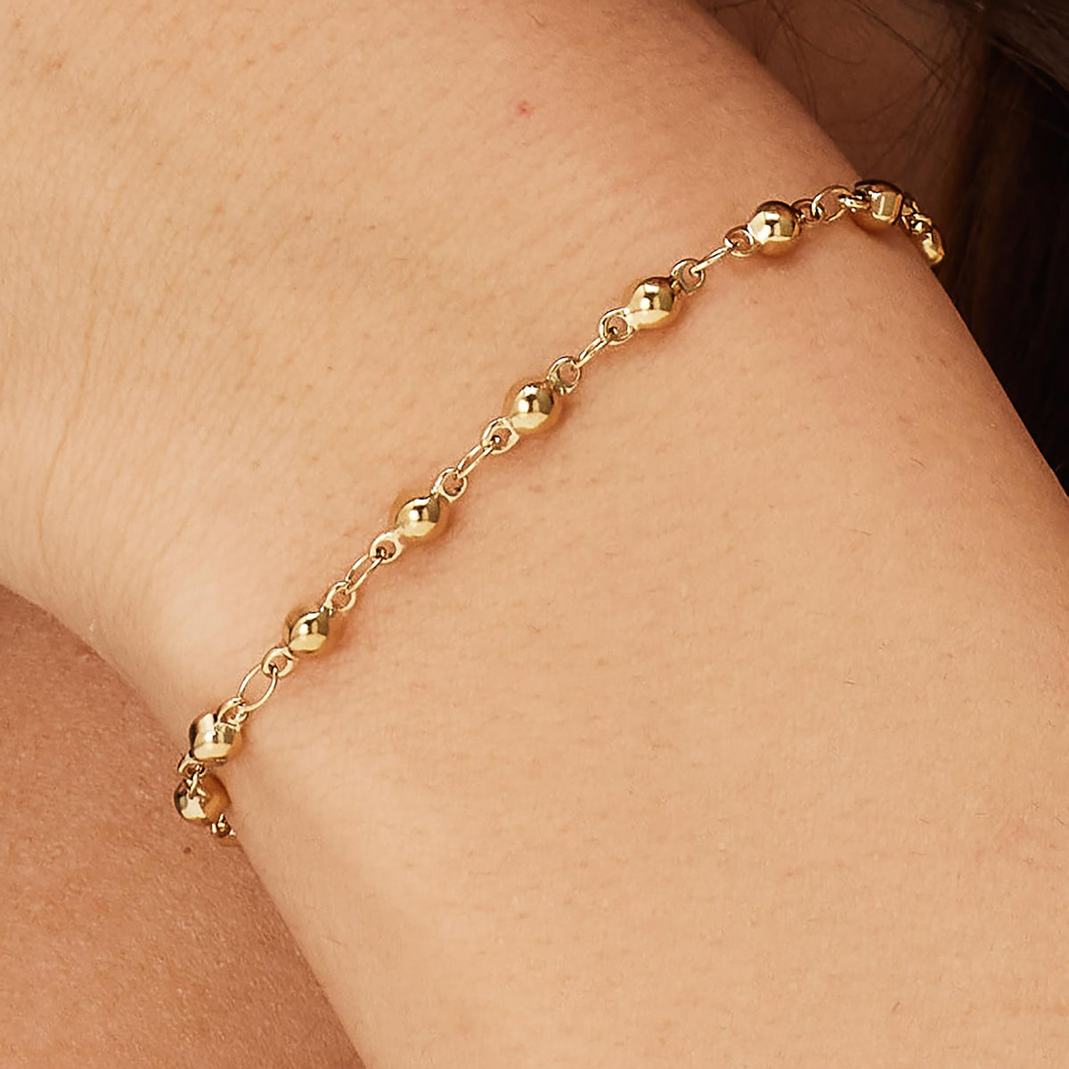 Bracciale S’Agapõ Chunky SHK98 dorato a pallini — foto 3