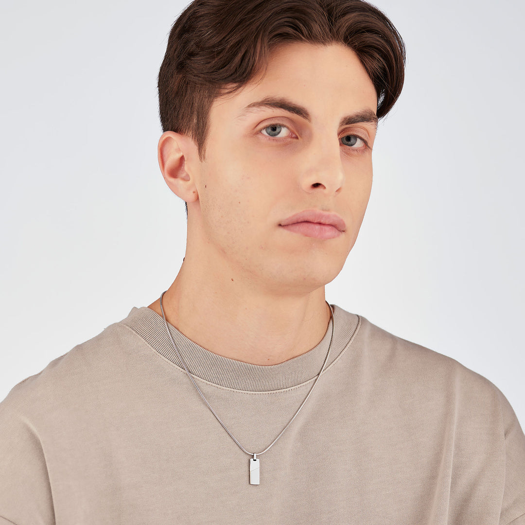 Collana S'Agapõ Bound SBD01 uomo pendente satinato-2b Gioielli