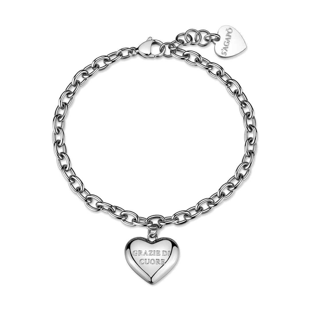 Bracciale S'Agapõ Be My Always SBM96 Grazie di cuore-2b Gioielli