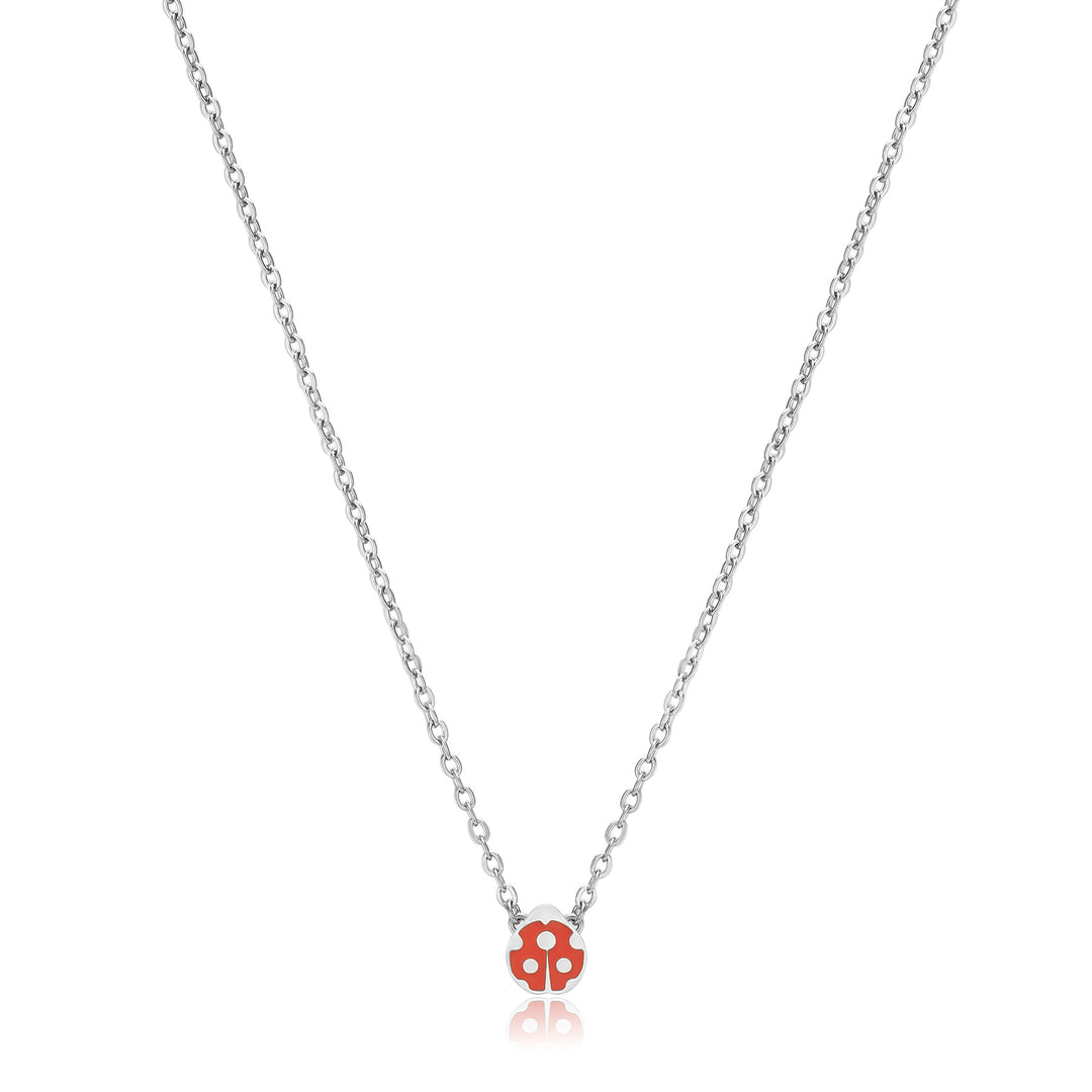 Collana S'Agapõ Click SCK258 coccinella smalto rosso-2b Gioielli