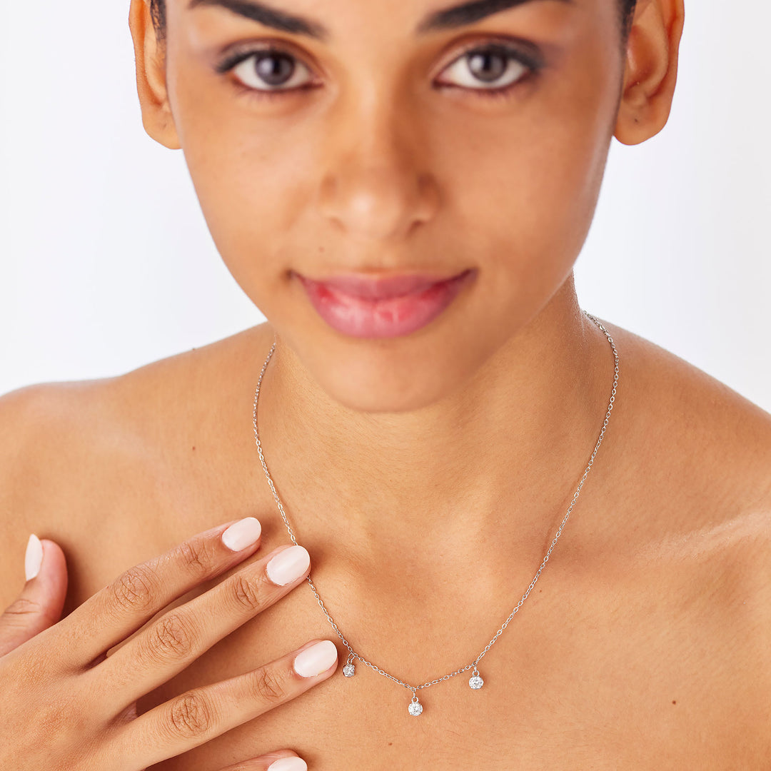 Collana S'Agapõ Dazzly SDZ141 zirconia pendenti-2b Gioielli