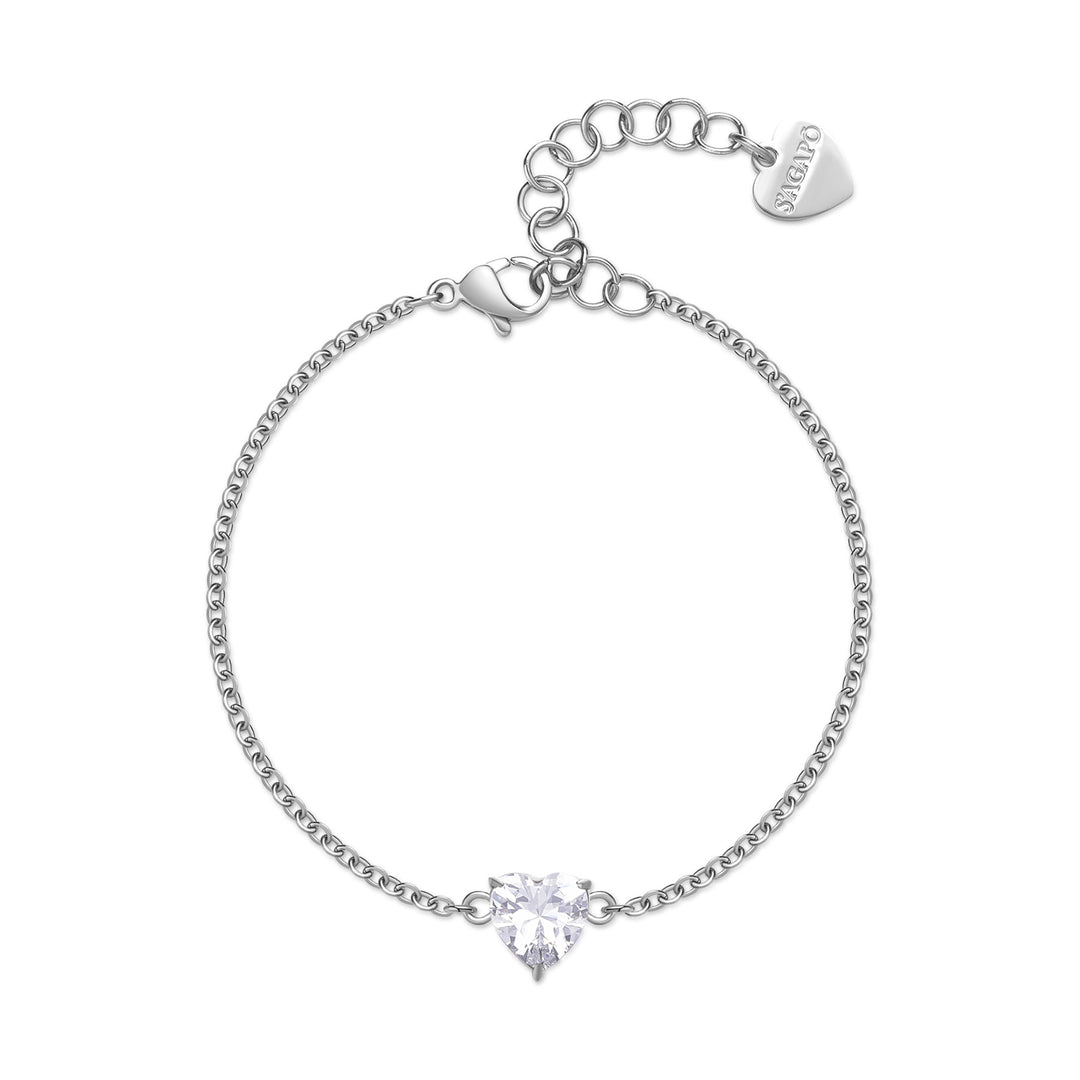 Bracciale S'Agapõ Dazzly SDZ67 cuore con zirconia-2b Gioielli