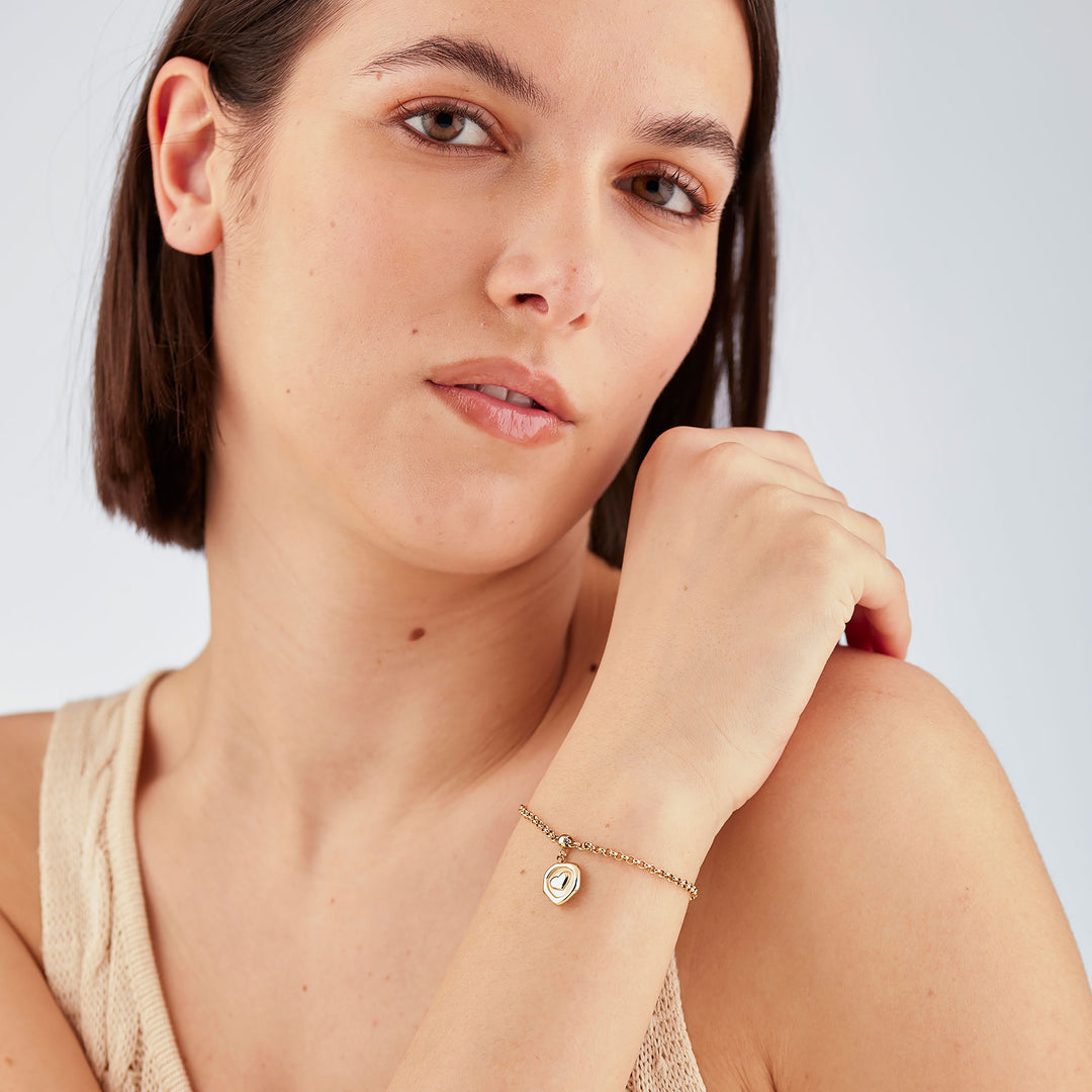 Bracciale S'Agapõ Feelings SFE45 cuore dorato-2b Gioielli