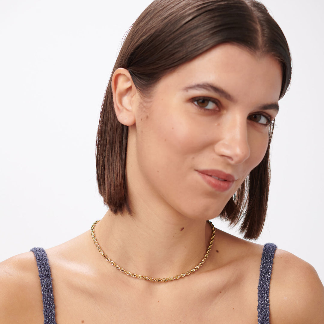 Collana S'Agapõ Chunky SHK107 catena torchon dorata-2b Gioielli