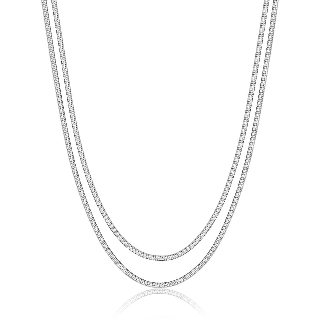 Collana S'Agapõ Chunky SHK110 catena snake doppio filo-2b Gioielli