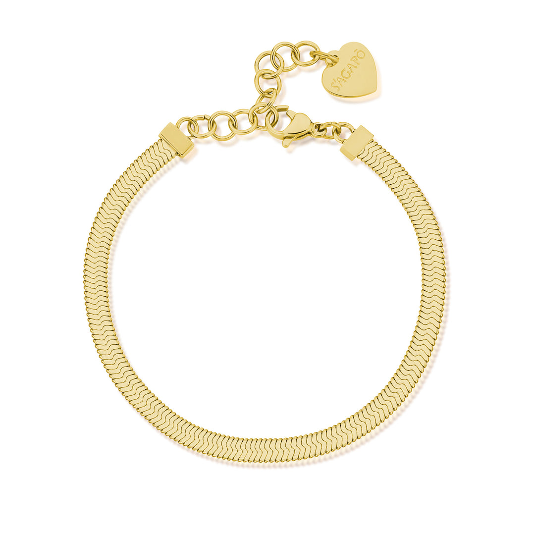 Bracciale S'Agapõ Chunky SHK36 snake color oro-2b Gioielli