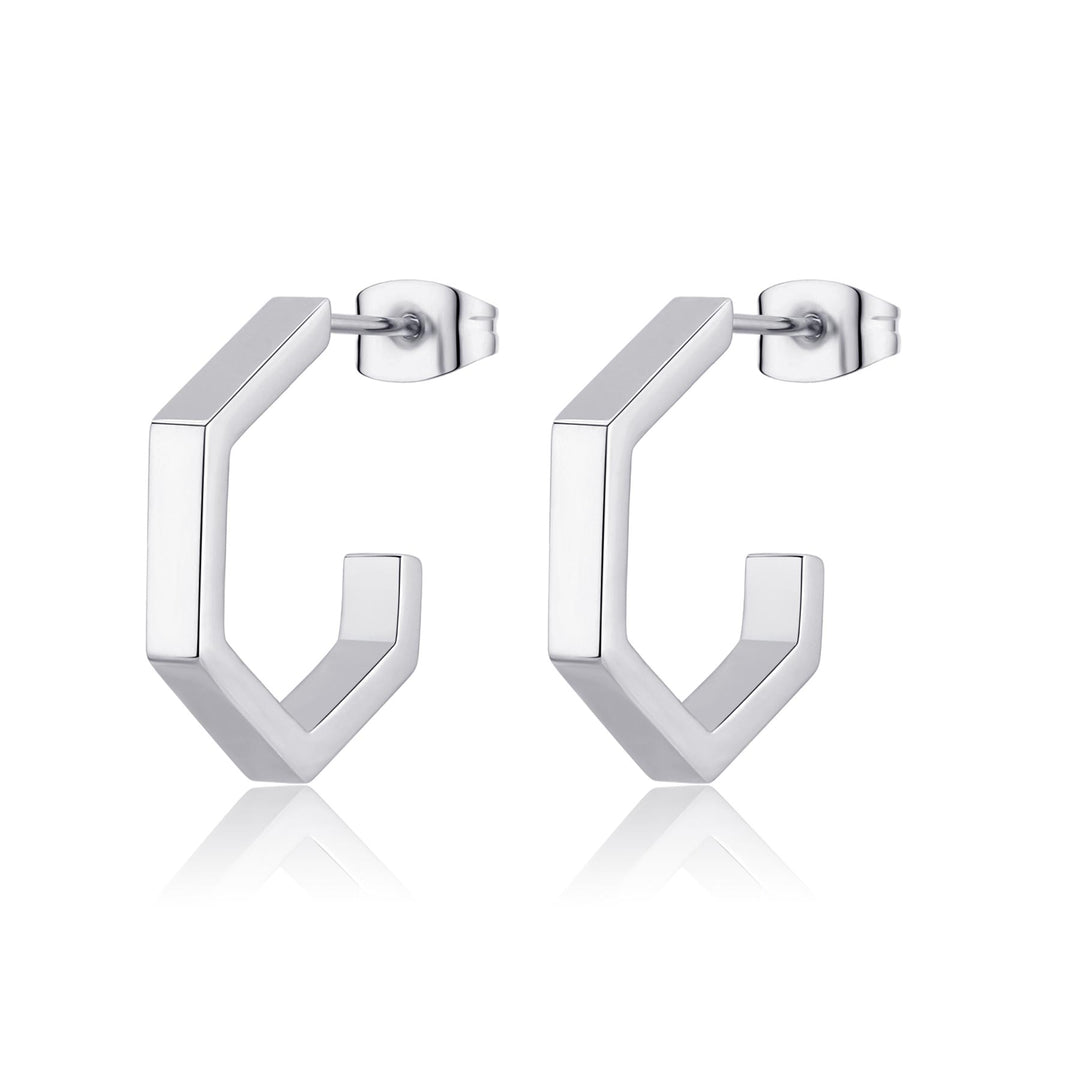 Orecchini S'Agapõ Chunky SHK43 cerchi in acciaio-2b Gioielli