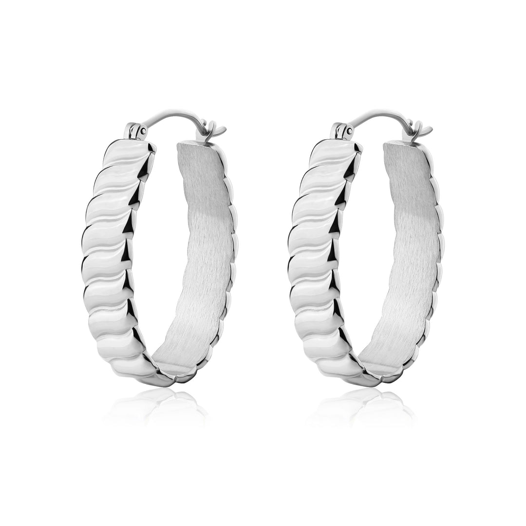 Orecchini S'Agapõ Chunky SHK57 pendenti ovali torchon-2b Gioielli