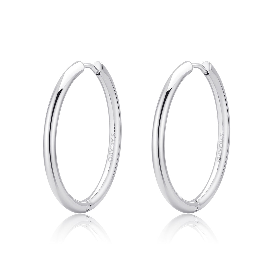 Orecchini S'Agapõ Chunky SHK73 cerchi in acciaio-2b Gioielli