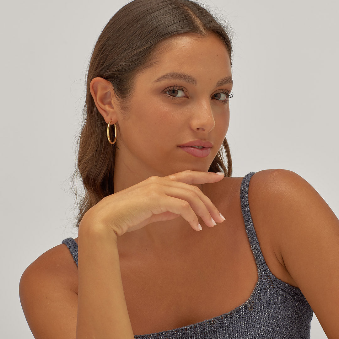 Orecchini S'Agapõ Chunky SHK74 cerchi dorati-2b Gioielli