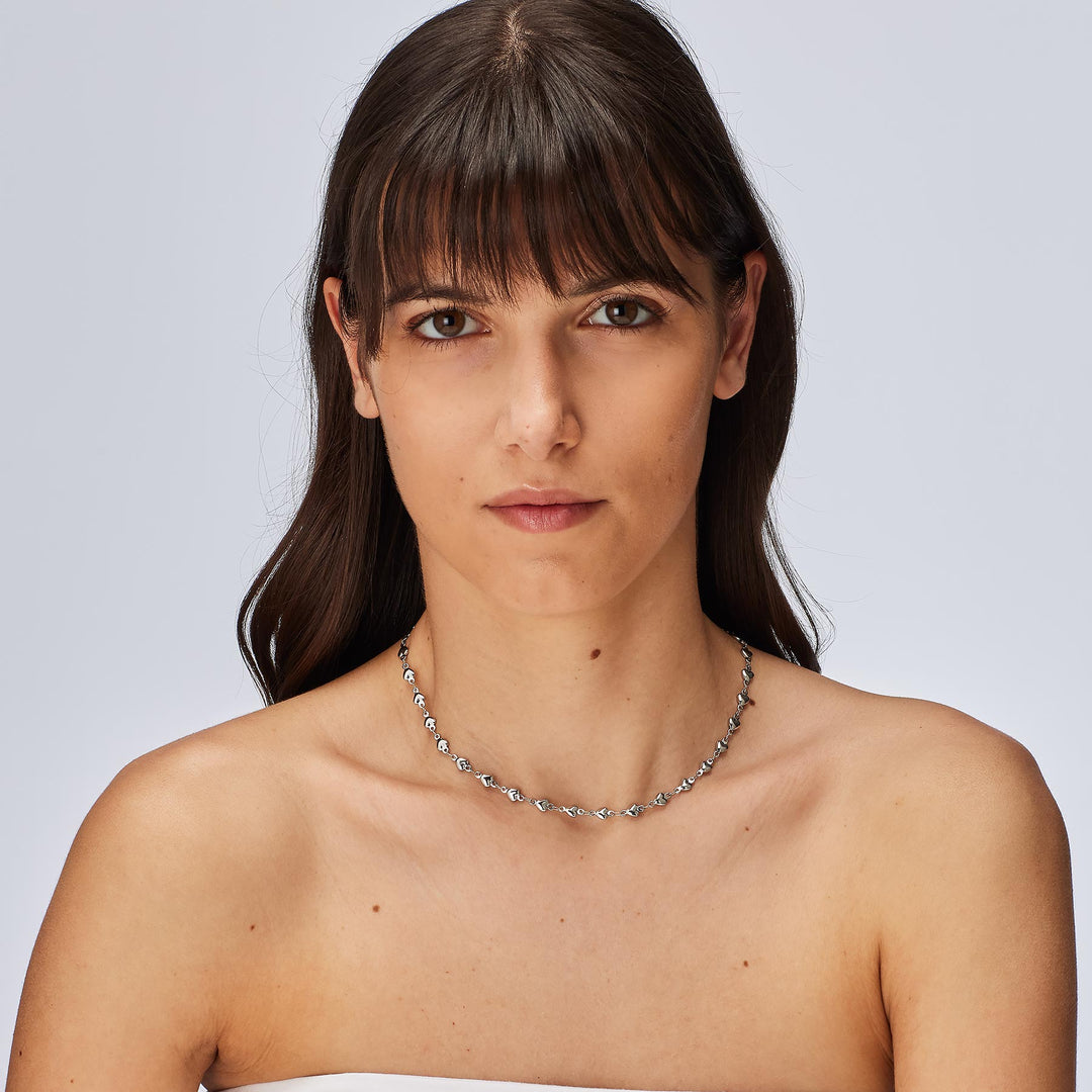 Collana S'Agapõ Chunky SHK78 catena a cuori-2b Gioielli
