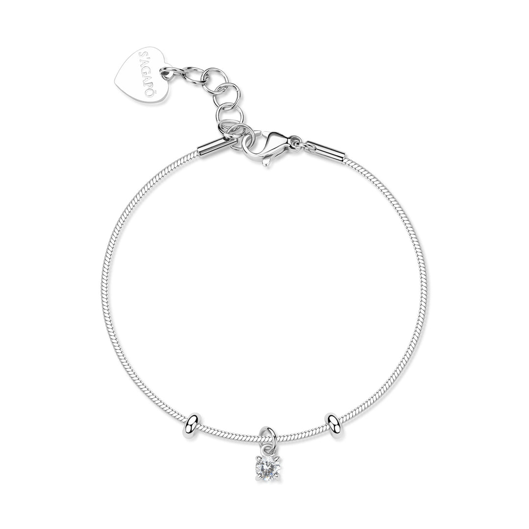 Bracciale S'Agapõ Joy SJY011 pendente con cristallo-2b Gioielli