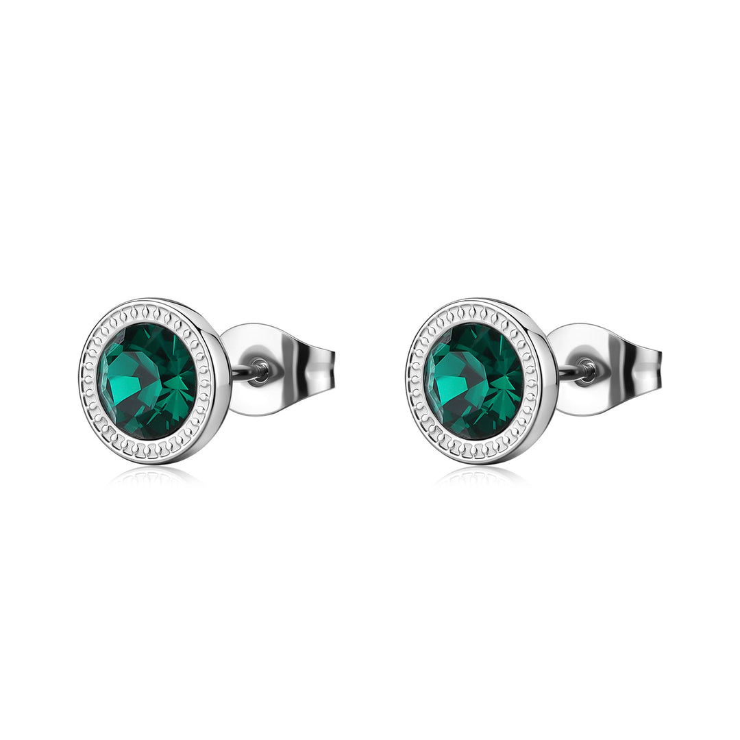 Orecchini S'Agapõ Lucky Light SKT64 cristallo color smeraldo-2b Gioielli