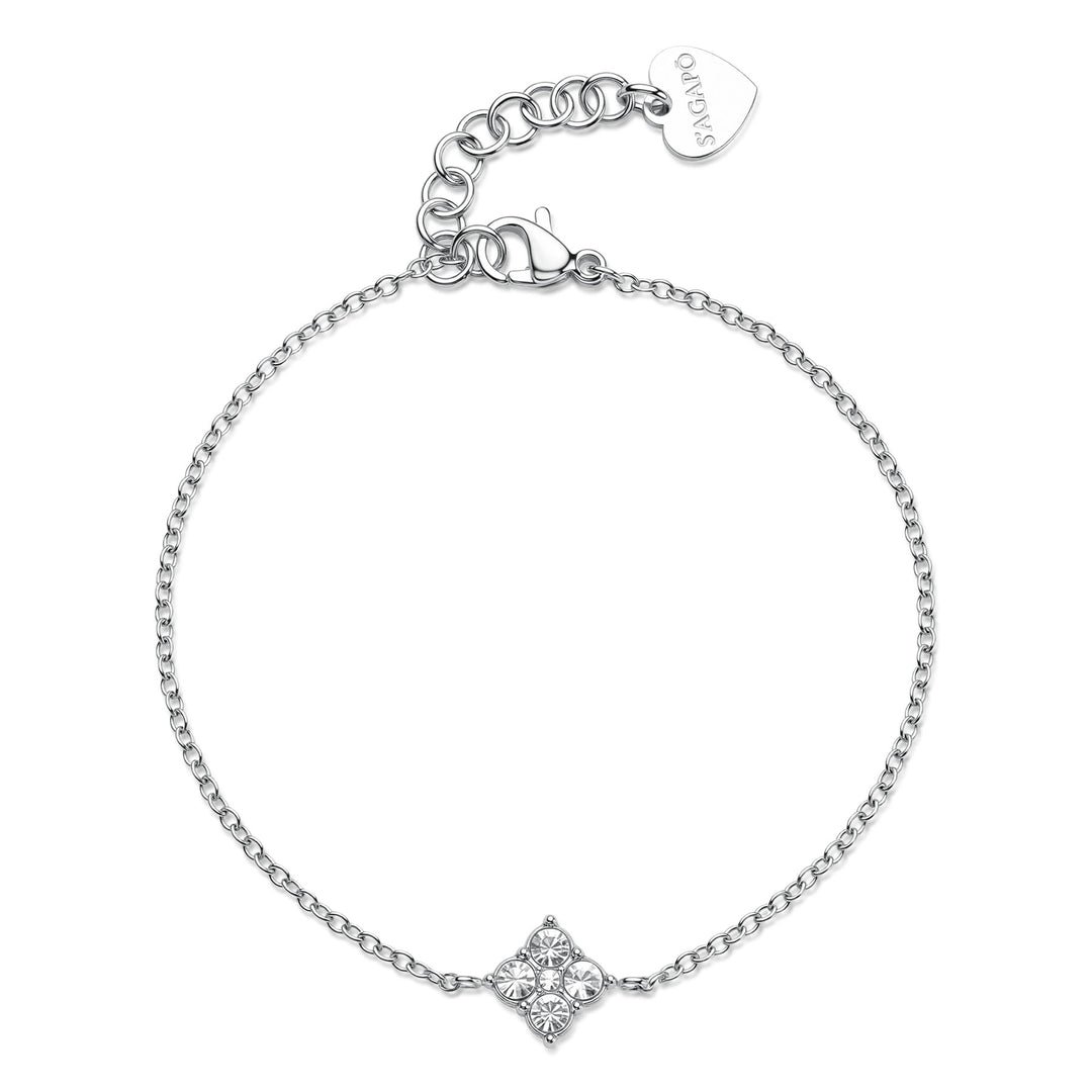 Bracciale S'Agapõ Gleam SLA11 cristalli centrali-2b Gioielli