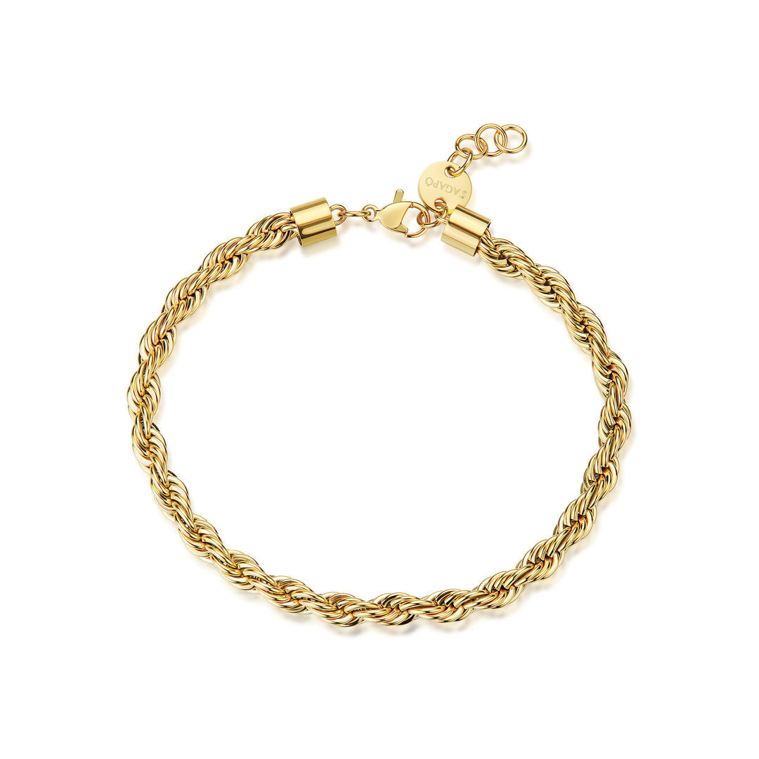 Bracciale S'Agapõ Ripple SRP93 catena torchon dorata-2b Gioielli