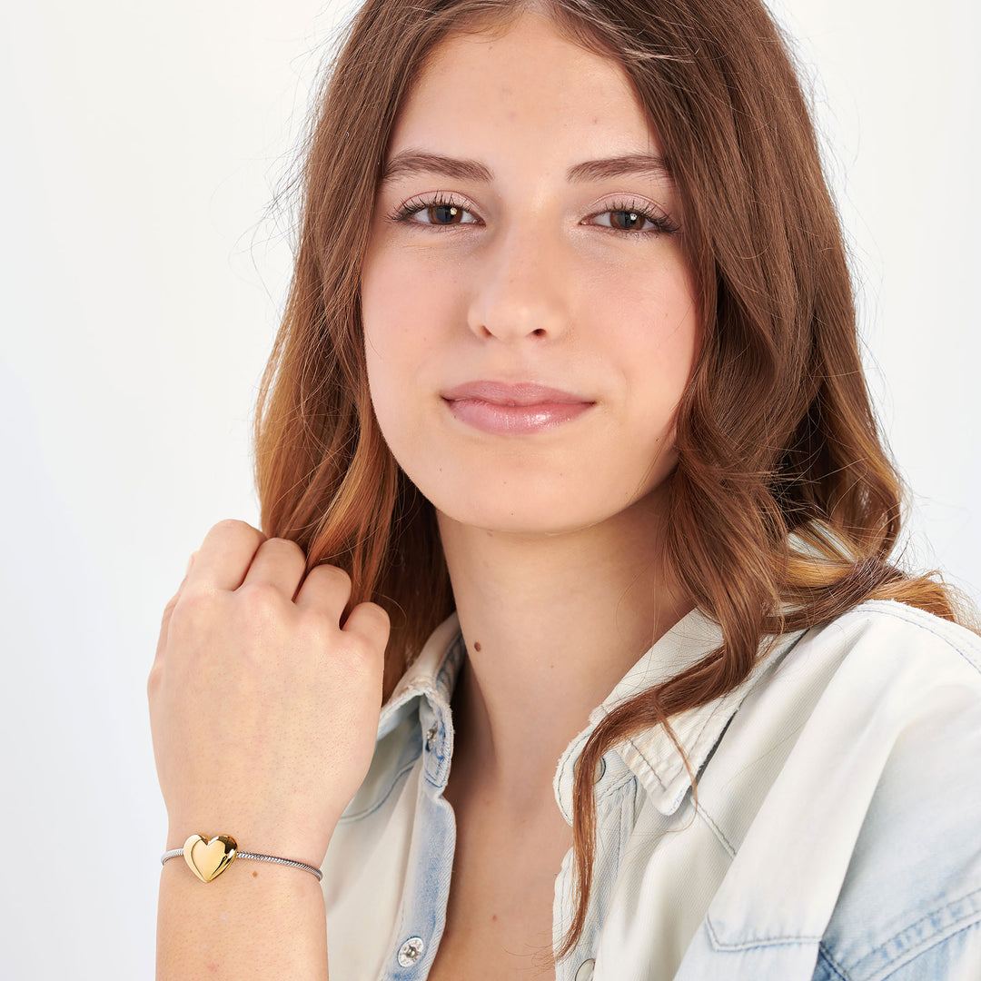 Bracciale S'Agapõ Stellar SSE60 cuore dorato-2b Gioielli