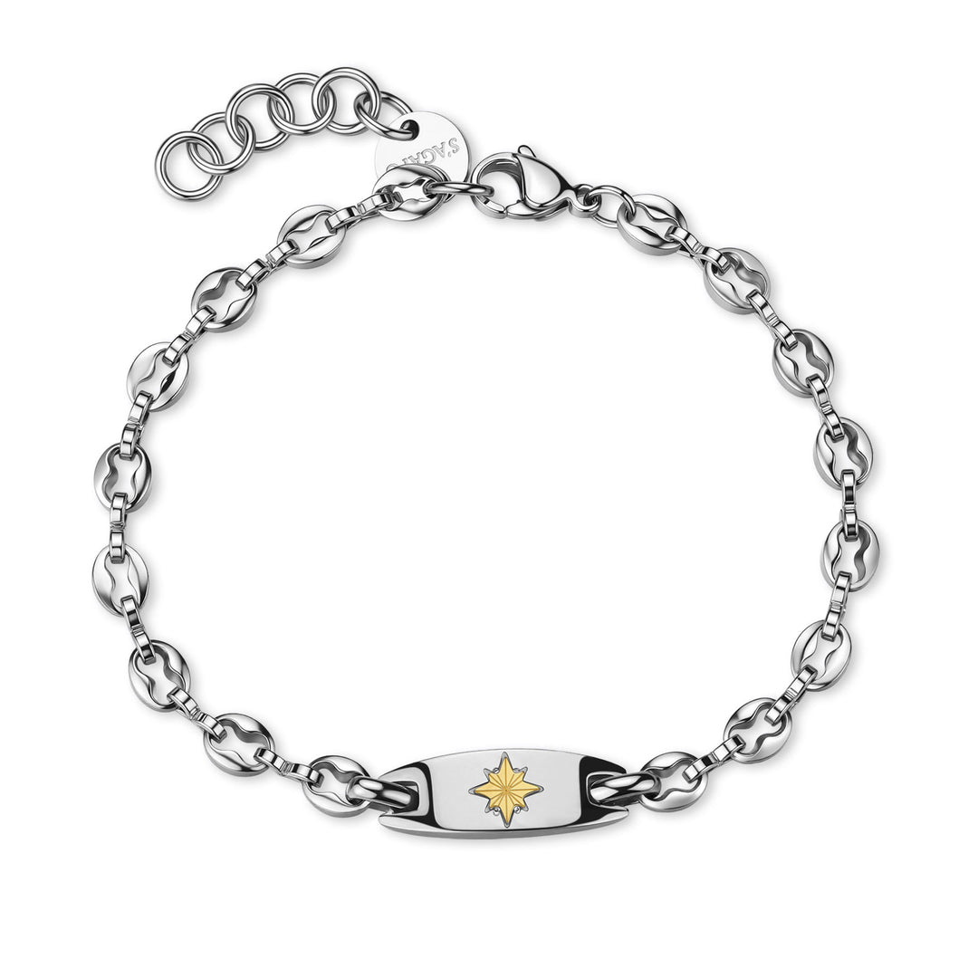 Bracciale S'Agapõ Titan STI23 rosa dei venti dorata-2b Gioielli