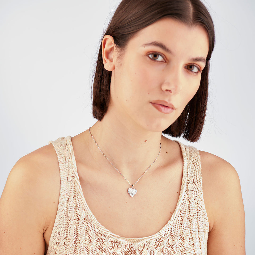 Collana S'Agapõ Duh Duh SUH02 cuore Sorella e quadrifoglio-2b Gioielli