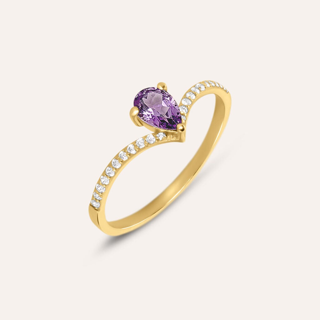Anello Stroili Amélie 1437860 oro 9 kt e ametista – misura 14-2b Gioielli