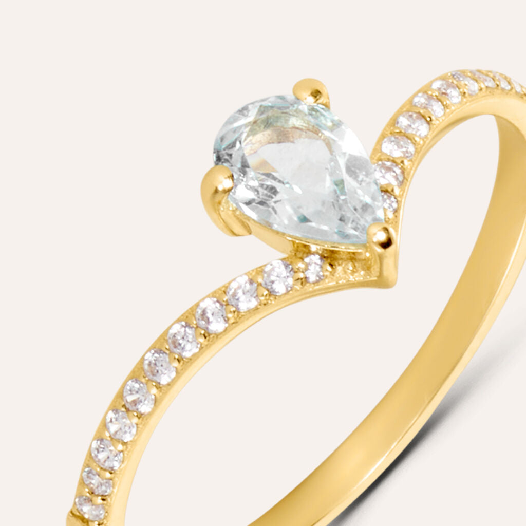 Anello Stroili Amélie 1437929 oro 9 kt e topazio – misura 12-2b Gioielli