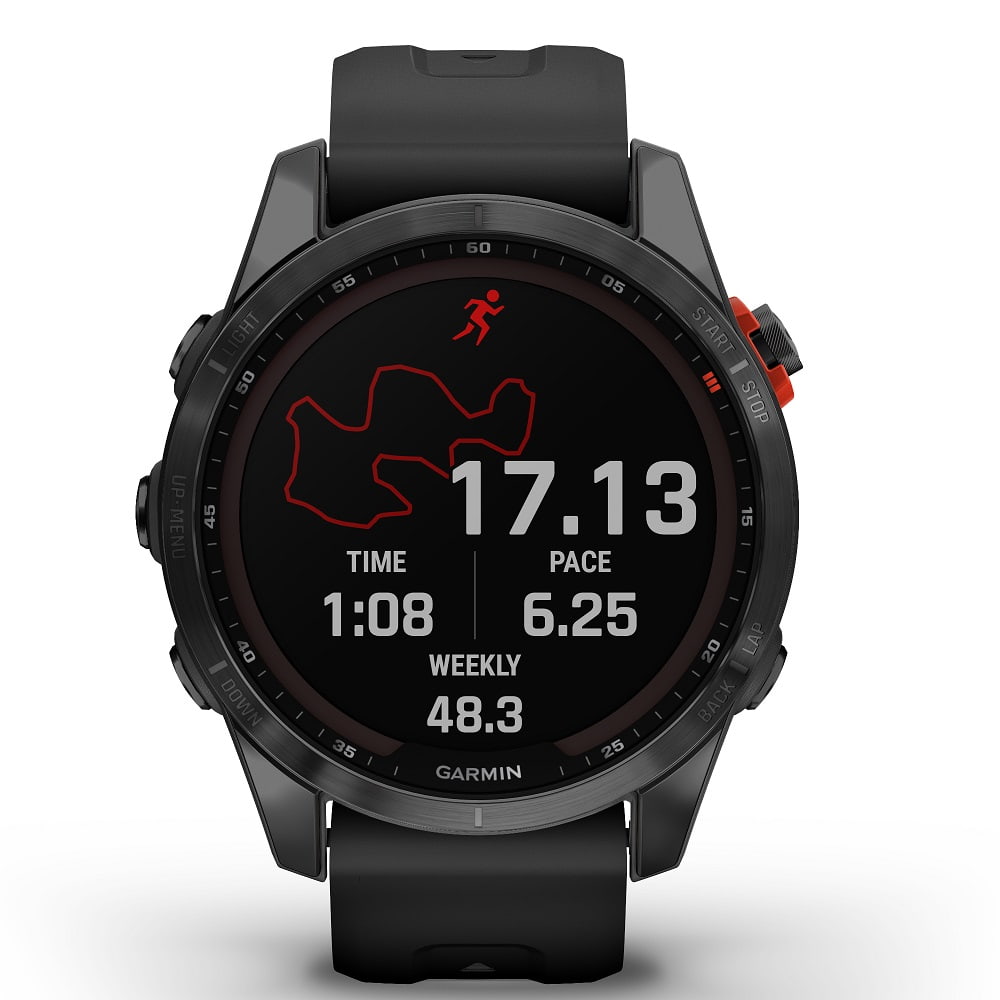 Orologio Garmin Fenix 7S 010-02539-13 Solar Slate Grey 42 mm smartwatch-2b Gioielli