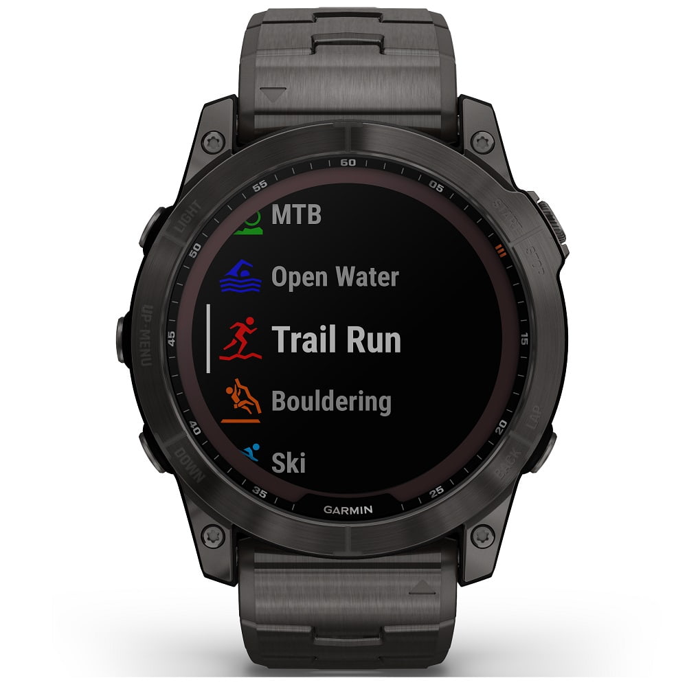 Orologio Garmin Fenix 7X 010-02541-27 Sapphire Solar Titanium Carbon Gray 51 mm smartwatch-2b Gioielli